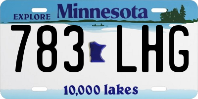 MN license plate 783LHG