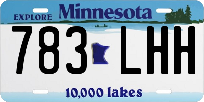 MN license plate 783LHH