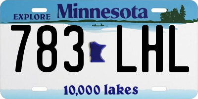 MN license plate 783LHL