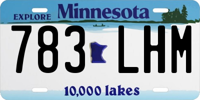 MN license plate 783LHM