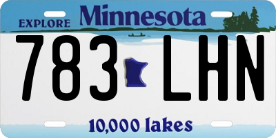 MN license plate 783LHN