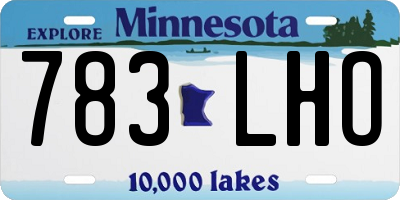 MN license plate 783LHO