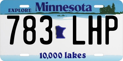MN license plate 783LHP