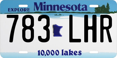 MN license plate 783LHR