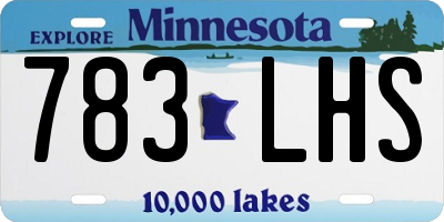 MN license plate 783LHS