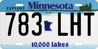 MN license plate 783LHT