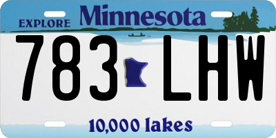 MN license plate 783LHW