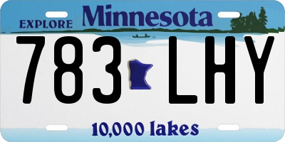 MN license plate 783LHY
