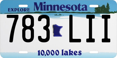 MN license plate 783LII