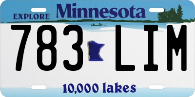 MN license plate 783LIM