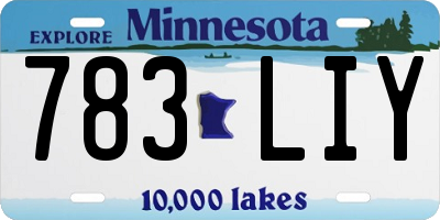 MN license plate 783LIY