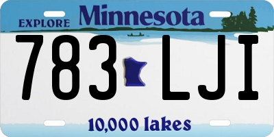 MN license plate 783LJI