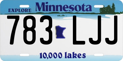 MN license plate 783LJJ