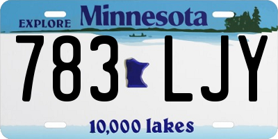 MN license plate 783LJY