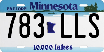 MN license plate 783LLS