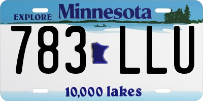 MN license plate 783LLU