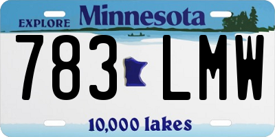 MN license plate 783LMW