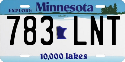 MN license plate 783LNT