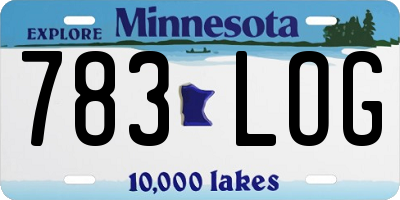 MN license plate 783LOG