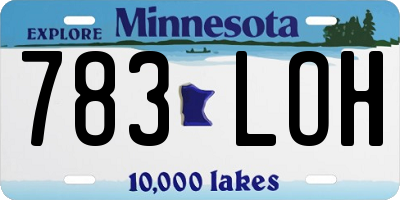 MN license plate 783LOH
