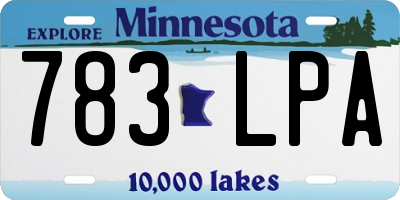 MN license plate 783LPA