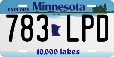 MN license plate 783LPD
