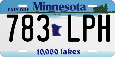 MN license plate 783LPH