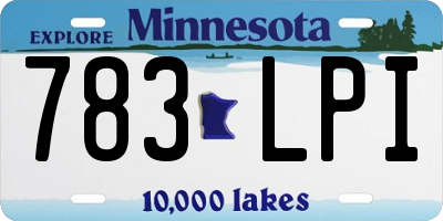 MN license plate 783LPI