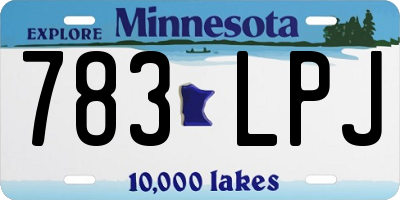 MN license plate 783LPJ