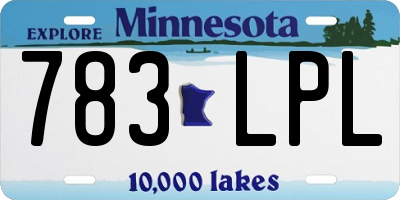 MN license plate 783LPL