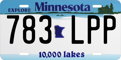 MN license plate 783LPP