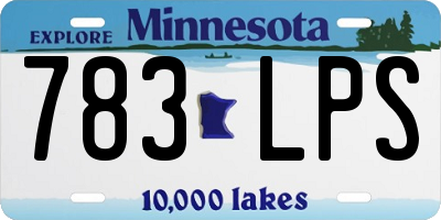 MN license plate 783LPS