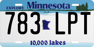 MN license plate 783LPT