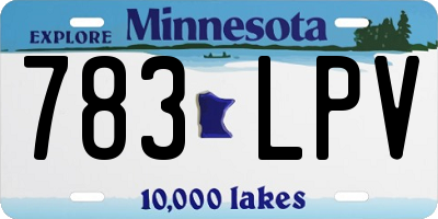 MN license plate 783LPV