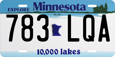 MN license plate 783LQA