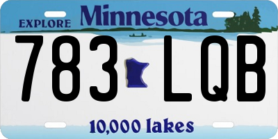 MN license plate 783LQB