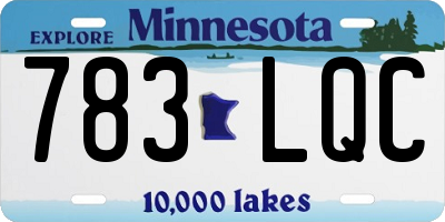 MN license plate 783LQC