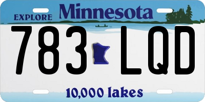 MN license plate 783LQD