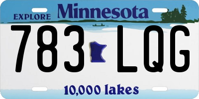 MN license plate 783LQG