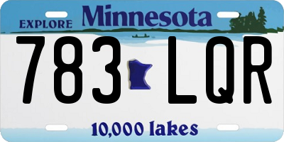 MN license plate 783LQR
