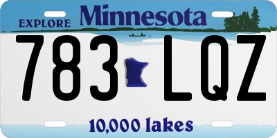 MN license plate 783LQZ