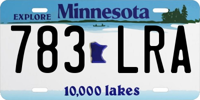 MN license plate 783LRA