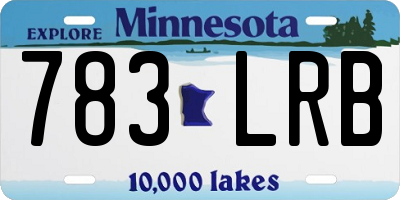 MN license plate 783LRB