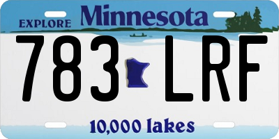 MN license plate 783LRF