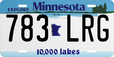 MN license plate 783LRG