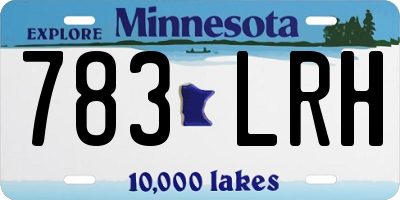MN license plate 783LRH