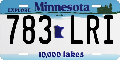 MN license plate 783LRI