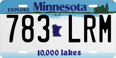 MN license plate 783LRM