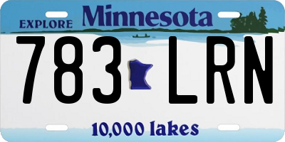 MN license plate 783LRN