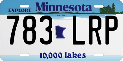 MN license plate 783LRP